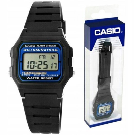 Laikrodis vyrams CASIO F-105W-1AWYEF (zd186a) - KLASYKA + dėžutė