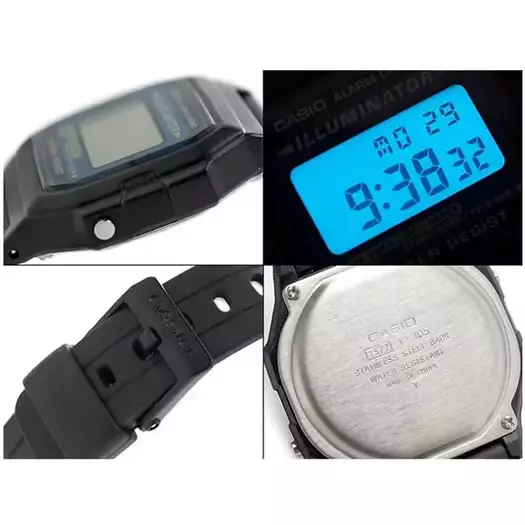 Laikrodis vyrams CASIO F-105W-1AWYEF (zd186a) - KLASYKA + dėžutė