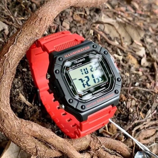 Laikrodis vyrams CASIO W-218H-4B + dėžutė