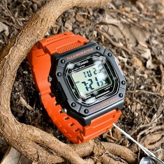 Laikrodis vyrams CASIO W-218H-4B2 + dėžutė