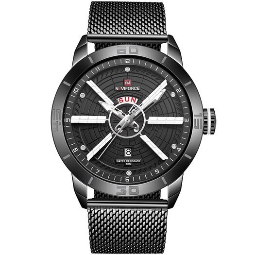 VYRIŠKAS LAIKRODIS NAVIFORCE - NF9155 (zn092a) black + dėžutė