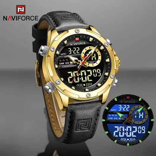 Laikrodis vyrams NAVIFORCE NF9208- CHRONOGRAF (zn129f) + dėžutė