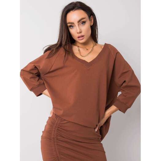 Bluza-RV-BL-5676.09-ciemny brązowy