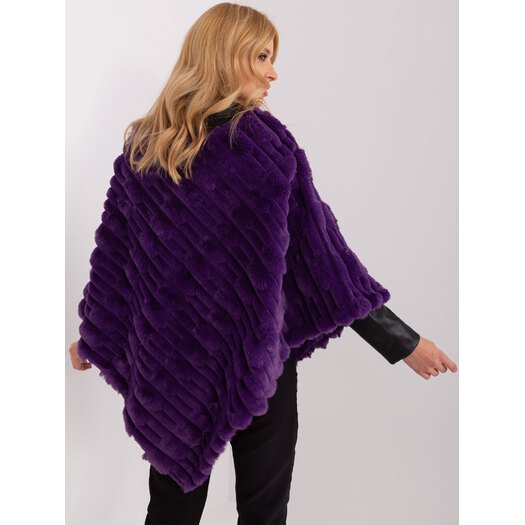 Poncho-AT-PN-2347.68-ciemny fioletowy