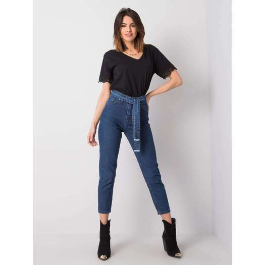 Spodnie jeans-320-SP-2902.09P-ciemny niebieski