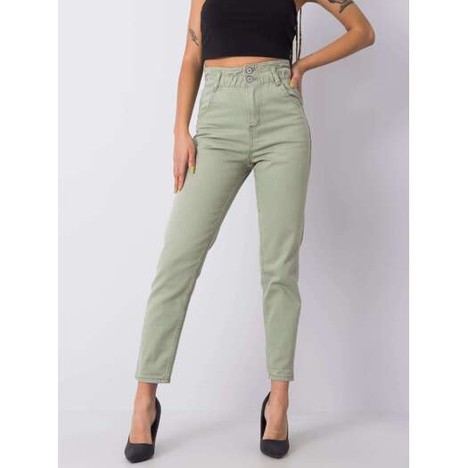 Spodnie jeans-336-SP-2156.33P-pistacjowy