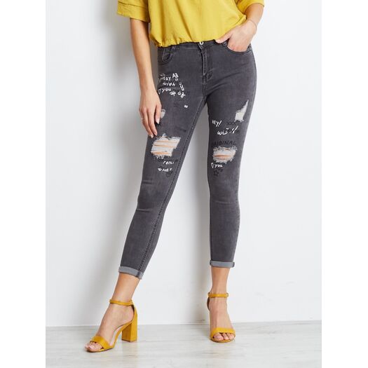 Spodnie jeans-JMP-SP-F2437.54P-ciemny szary