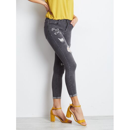 Spodnie jeans-JMP-SP-F2437.54P-ciemny szary