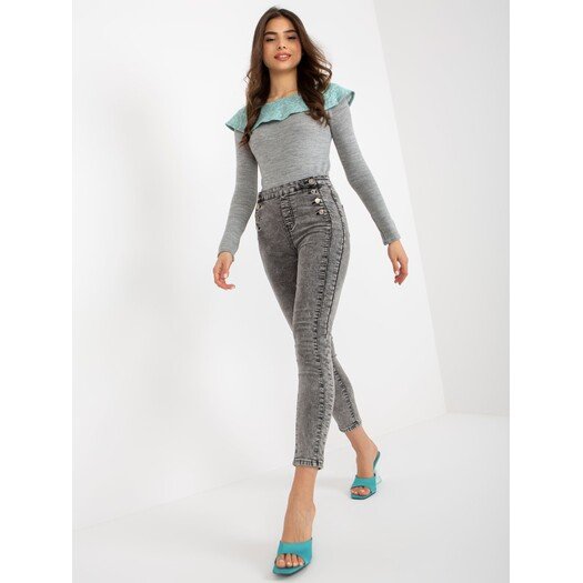 Spodnie jeans-NM-SP-M516.38P-ciemny szary