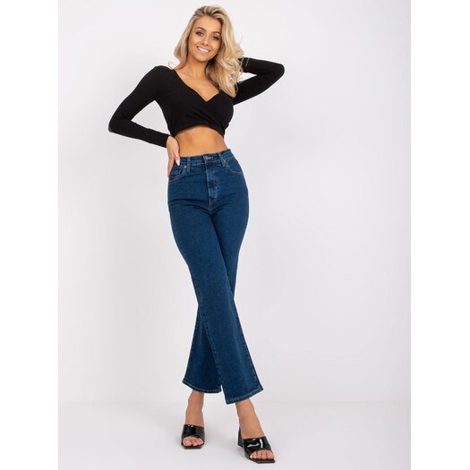 Spodnie jeans-RO-SP-2402.10-ciemny niebieski