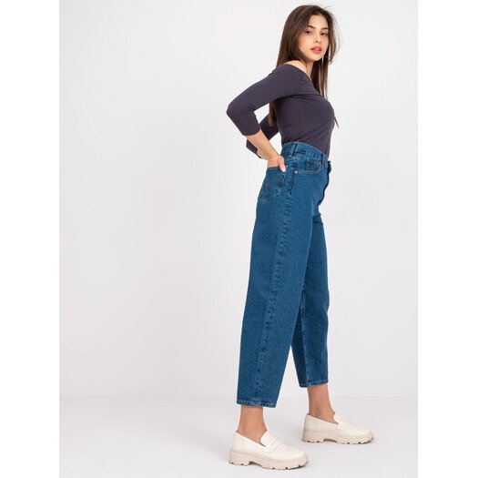 Spodnie jeans-RO-SP-2503.64-ciemny niebieski