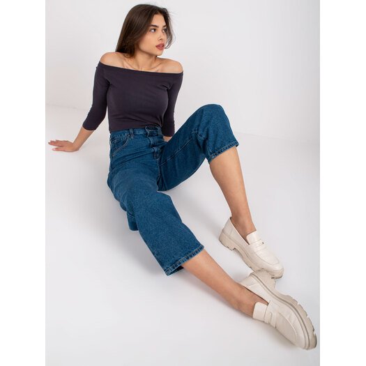 Spodnie jeans-RO-SP-2503.64-ciemny niebieski