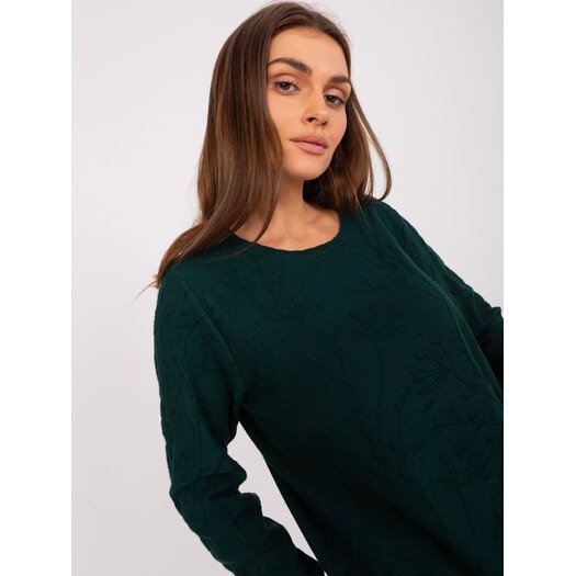 Sweter-AT-SW-2231.99P-ciemny zielony