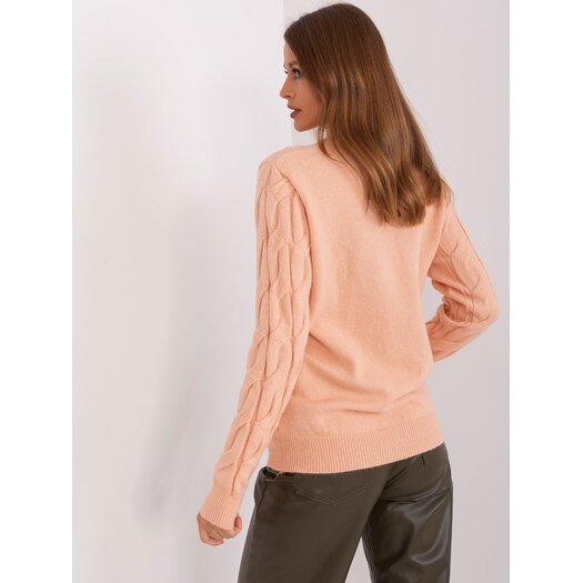 Sweter-AT-SW-2235.00P-brzoskwiniowy