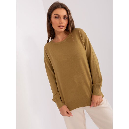 Sweter-AT-SW-2325.95P-oliwkowy