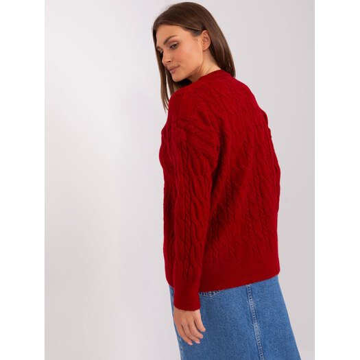 Sweter-AT-SW-2335-1.68P-bordowy