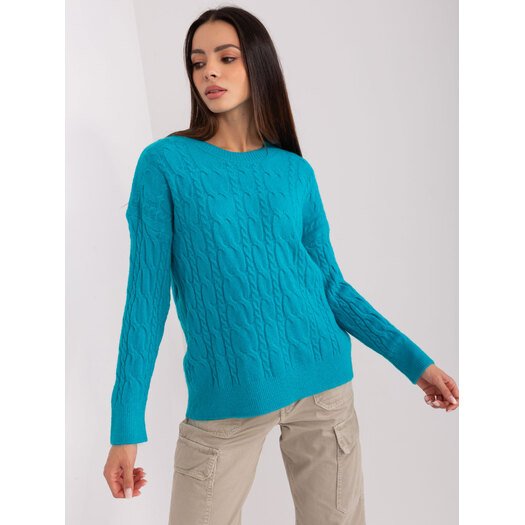 Sweter-AT-SW-2335-1.68P-turkusowy