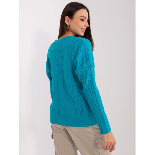 Sweter-AT-SW-2335-1.68P-turkusowy