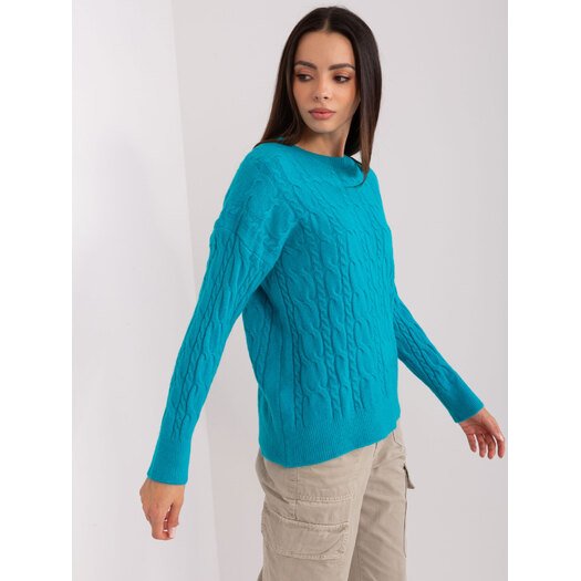 Sweter-AT-SW-2335-1.68P-turkusowy