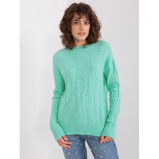 Sweter-AT-SW-2340.10-mietowy