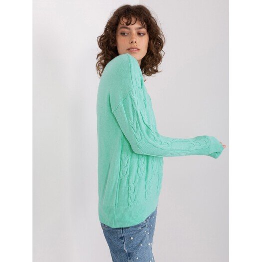 Sweter-AT-SW-2340.10-mietowy