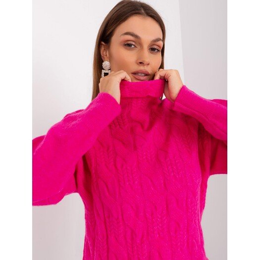 Sweter-AT-SW-23401.97P-fuksjowy