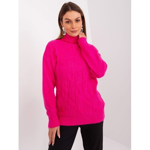 Sweter-AT-SW-23401.97P-fuksjowy