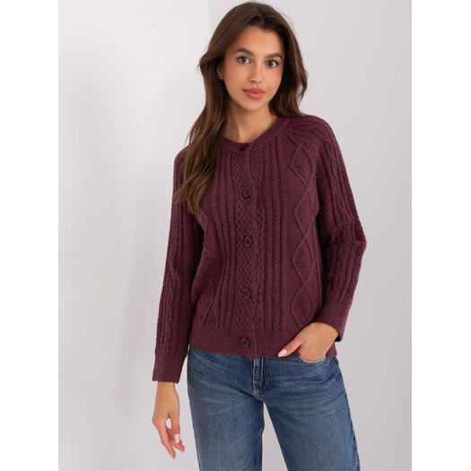 Sweter-AT-SW-2346-2.99P-ciemny fioletowy