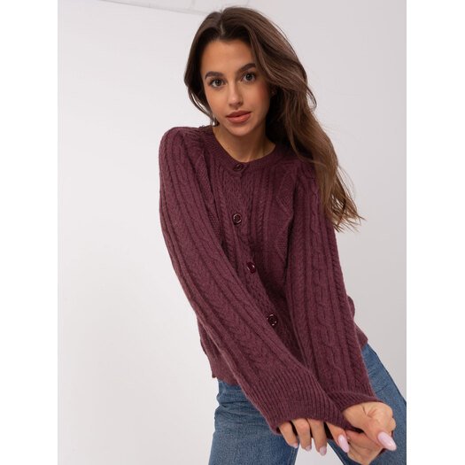 Sweter-AT-SW-2346-2.99P-ciemny fioletowy