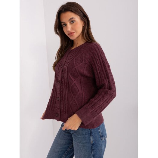 Sweter-AT-SW-2346-2.99P-ciemny fioletowy