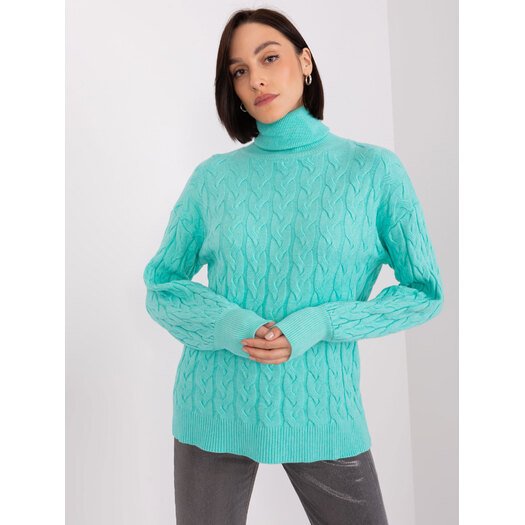 Sweter-AT-SW-2348.88-mietowy