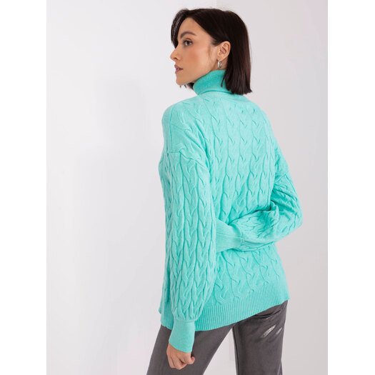 Sweter-AT-SW-2348.88-mietowy