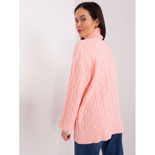 Sweter-AT-SW-2348.95-brzoskwiniowy