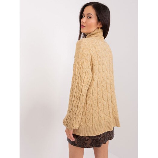 Sweter-AT-SW-2348.95-camelowy