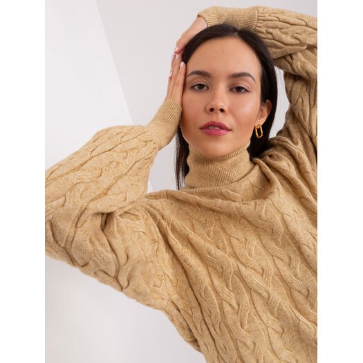 Sweter-AT-SW-2348.95-camelowy