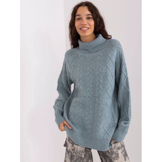 Sweter-AT-SW-2355-2.12P-szaro-niebieski