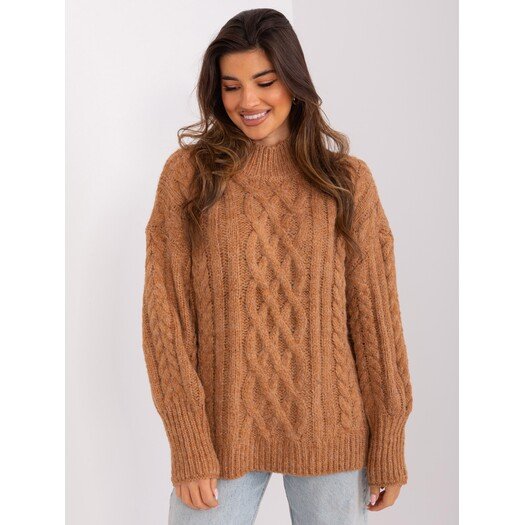 Sweter-AT-SW-2363-2.11P-camelowy