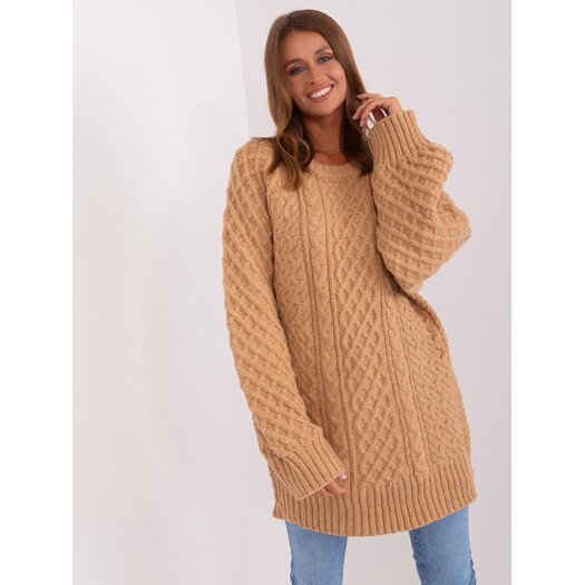 Sweter-AT-SW-2367-2.64P-camelowy