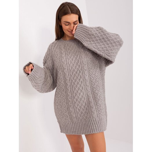 Sweter-AT-SW-2367-2.64P-szary