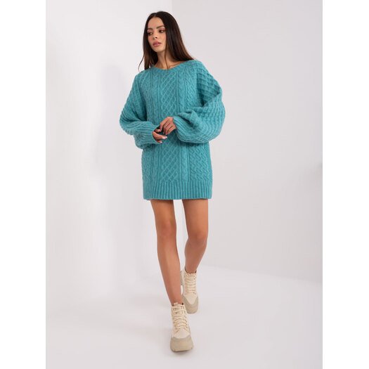 Sweter-AT-SW-2367-2.64P-turkusowy