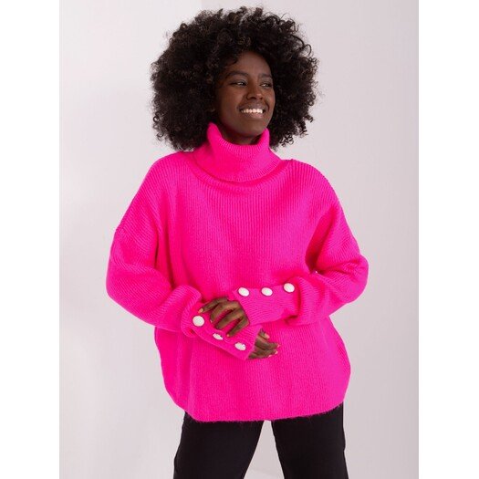 Sweter-BA-SW-015.01P-fluo różowy