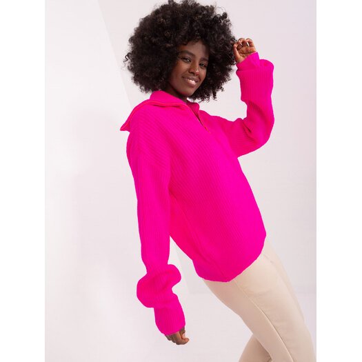 Sweter-BA-SW-0374.07P-fluo różowy