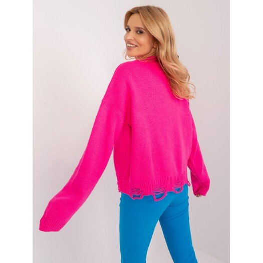 Sweter-BA-SW-0559.26-fluo różowy