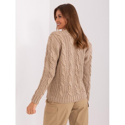 Sweter-BA-SW-8016.74P-ciemny bezowy