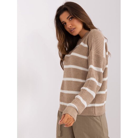 Sweter-BA-SW-8025.38P-ciemny bezowy