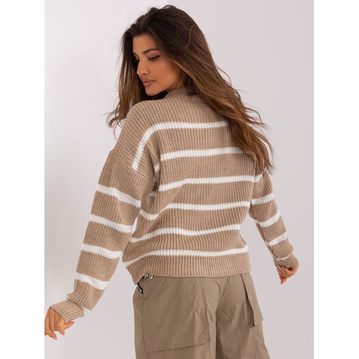 Sweter-BA-SW-8025.38P-ciemny bezowy