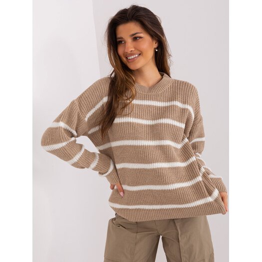 Sweter-BA-SW-8025.38P-ciemny bezowy