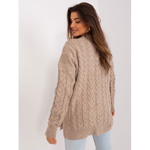 Sweter-BA-SW-8027.46P-ciemny bezowy