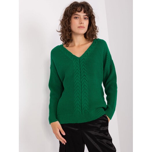 Sweter-BA-SW-8028.36P-ciemny zielony