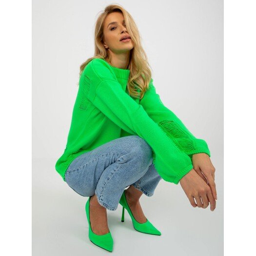 Sweter-BA-SW-8043.03-fluo zielony